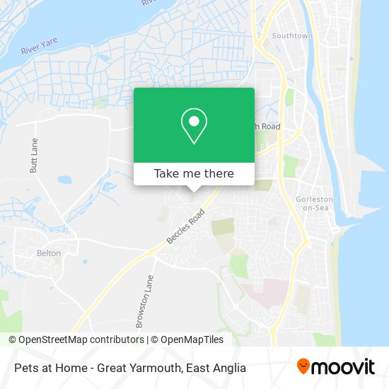 Pets at Home - Great Yarmouth map