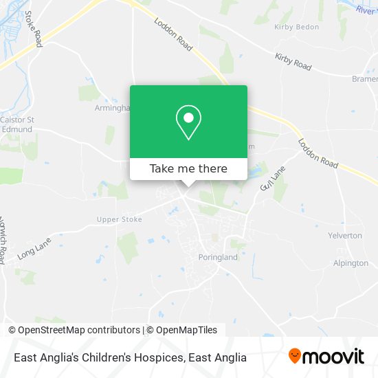 East Anglia's Children's Hospices map