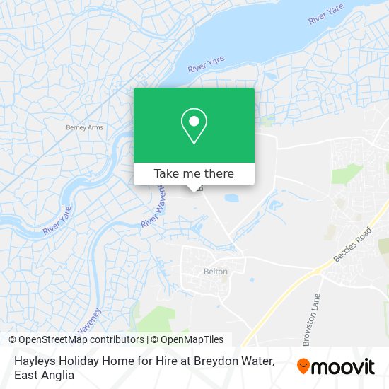 Hayleys Holiday Home for Hire at Breydon Water map