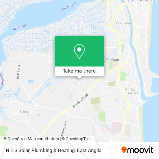 N.E.S Solar, Plumbing & Heating map