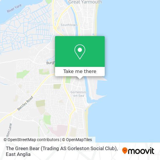 The Green Bear (Trading AS Gorleston Social Club) map