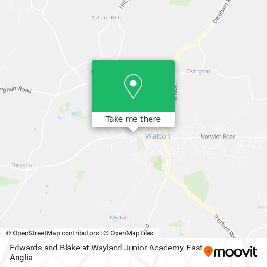 Edwards and Blake at Wayland Junior Academy map
