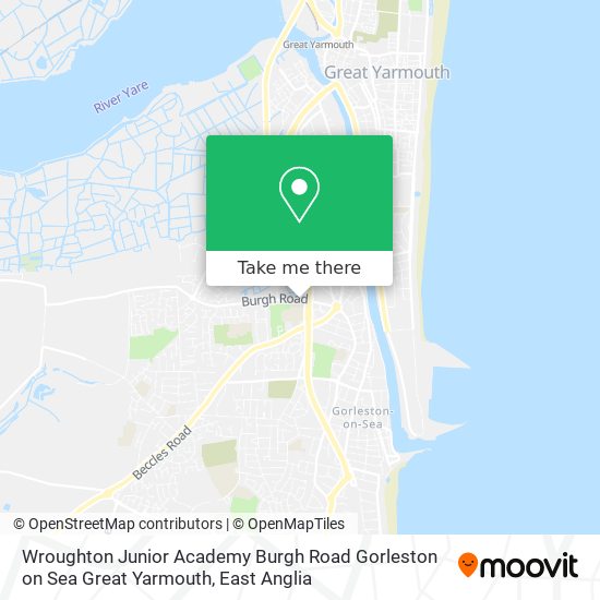 Wroughton Junior Academy Burgh Road Gorleston on Sea Great Yarmouth map