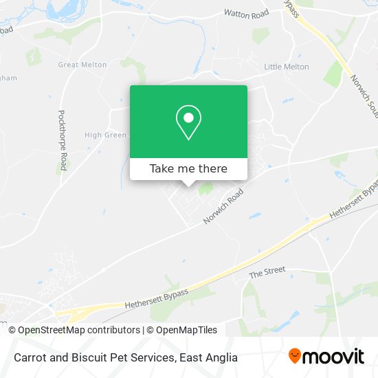 Carrot and Biscuit Pet Services map