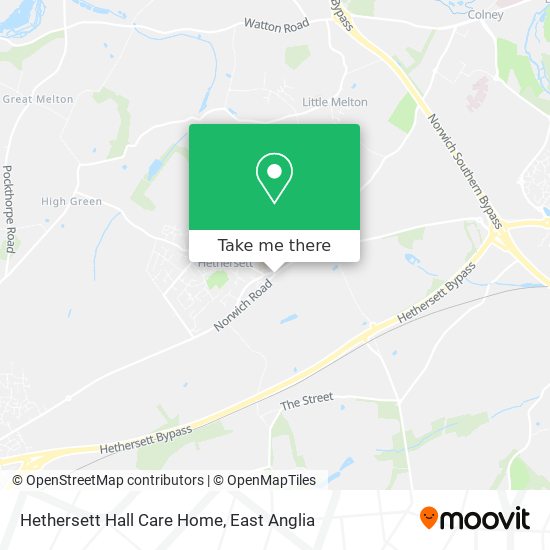 Hethersett Hall Care Home map