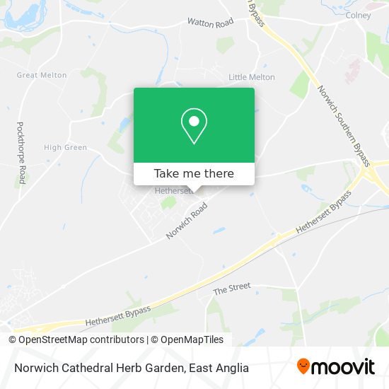 Norwich Cathedral Herb Garden map