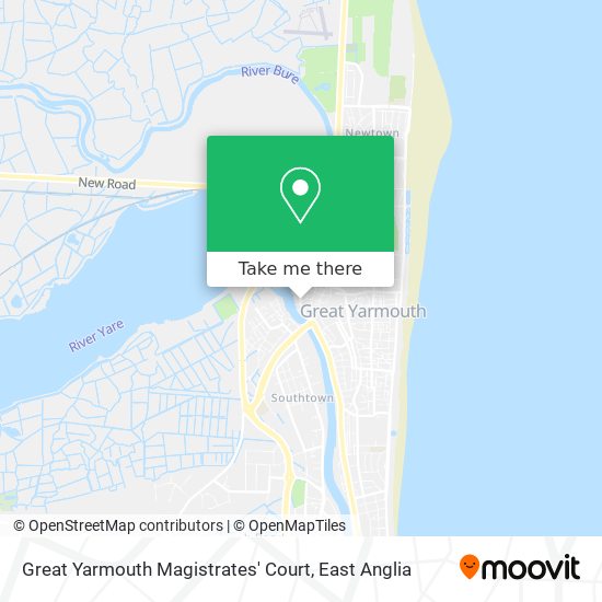 Great Yarmouth Magistrates' Court map