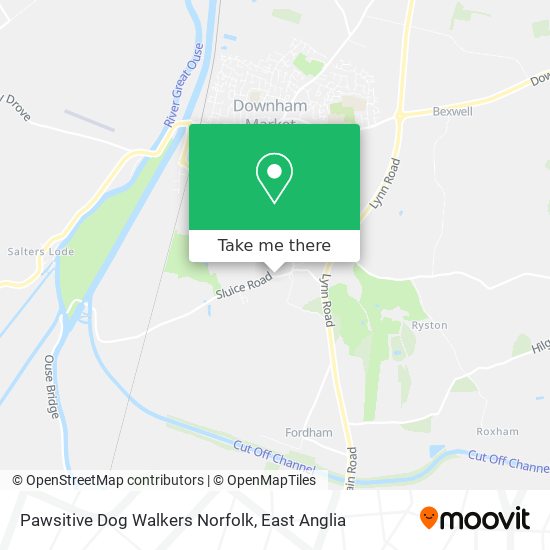 Pawsitive Dog Walkers Norfolk map