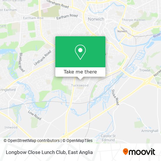Longbow Close Lunch Club map