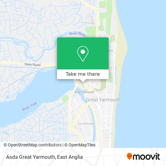 Asda Great Yarmouth map