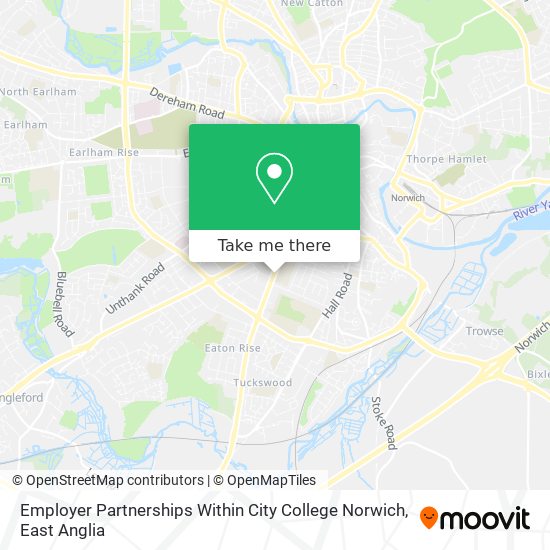 Employer Partnerships Within City College Norwich map