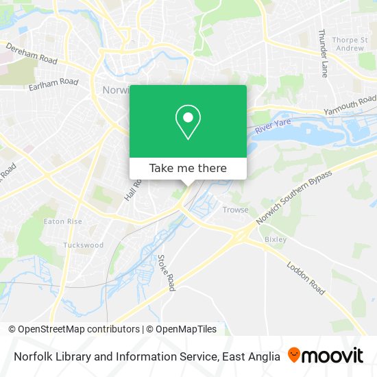 Norfolk Library and Information Service map