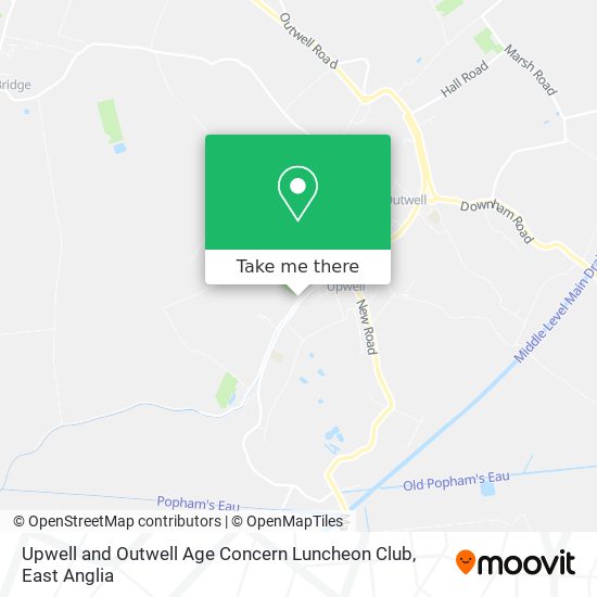 Upwell and Outwell Age Concern Luncheon Club map