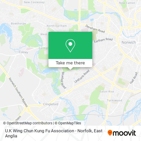 U.K Wing Chun Kung Fu Association - Norfolk map