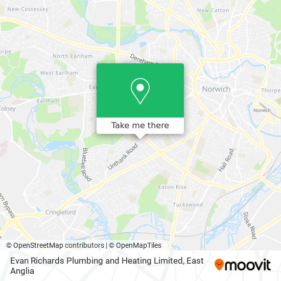 Evan Richards Plumbing and Heating Limited map