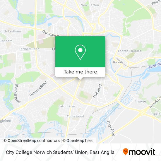 City College Norwich Students' Union map