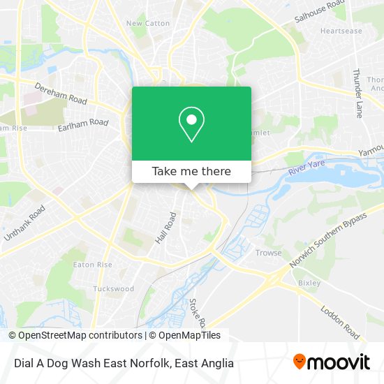 Dial A Dog Wash East Norfolk map