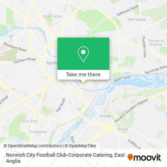 Norwich City Football Club-Corporate Catering map