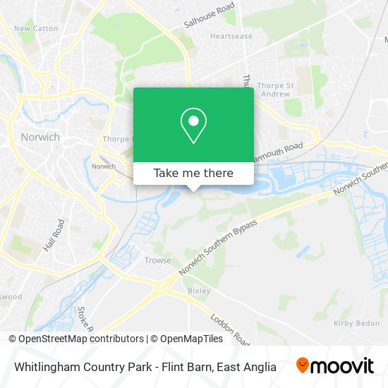 Whitlingham Country Park - Flint Barn map
