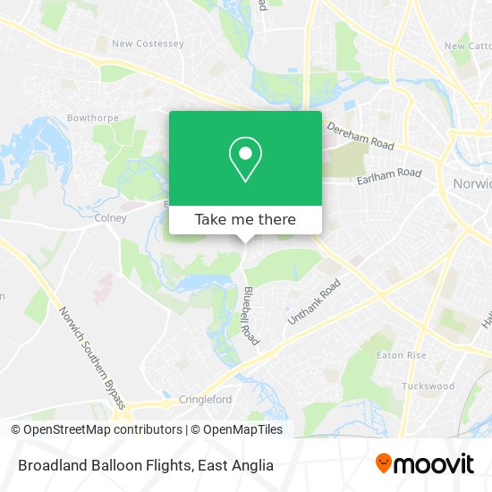 Broadland Balloon Flights map