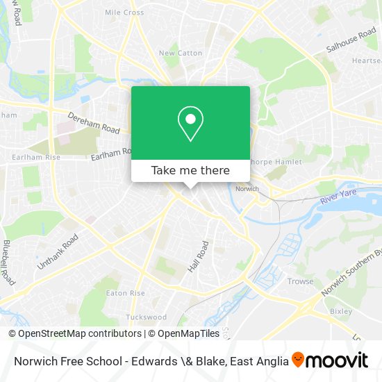 Norwich Free School - Edwards \& Blake map