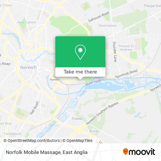 Norfolk Mobile Massage map