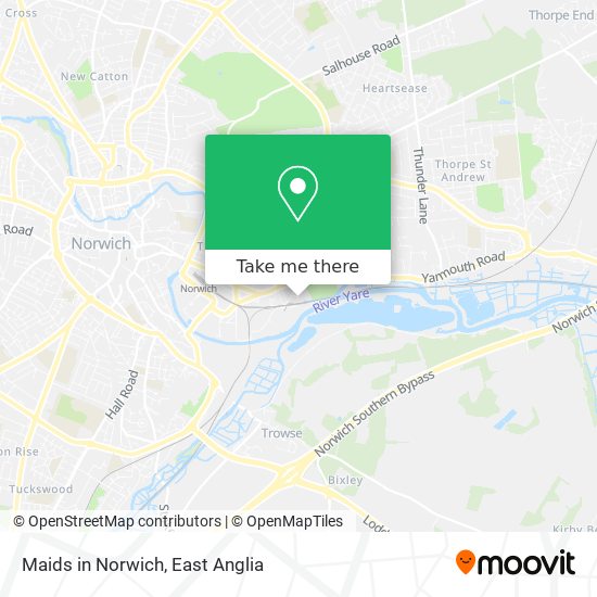 Maids in Norwich map