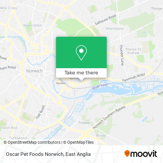 Oscar Pet Foods Norwich map