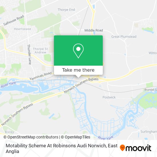 Motability Scheme At Robinsons Audi Norwich map