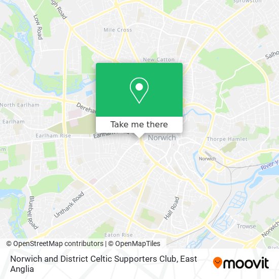 Norwich and District Celtic Supporters Club map