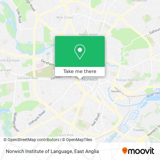 Norwich Institute of Language map