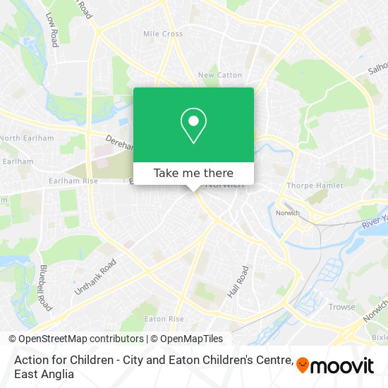 Action for Children - City and Eaton Children's Centre map