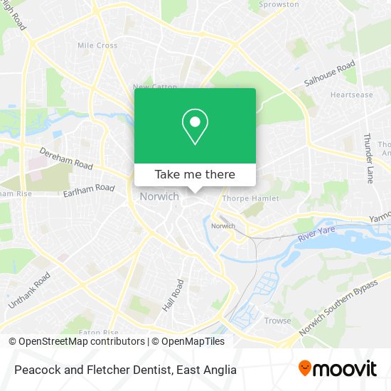 Peacock and Fletcher Dentist map