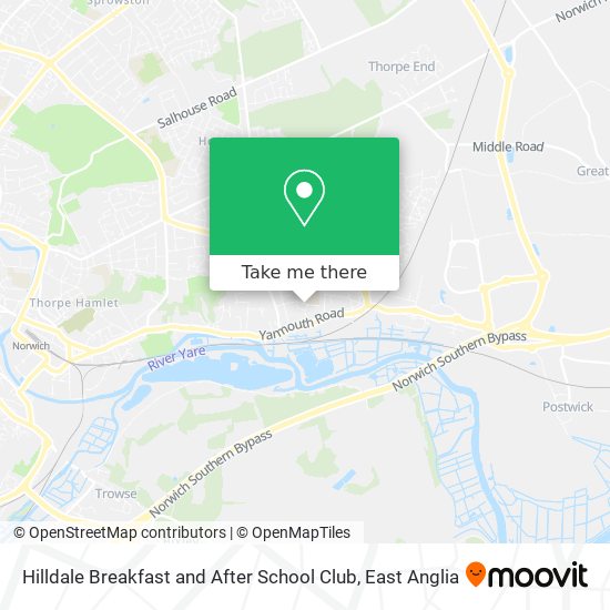 Hilldale Breakfast and After School Club map
