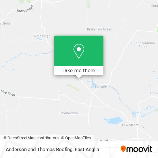 Anderson and Thomas Roofing map