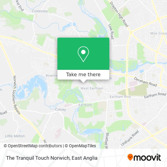 The Tranquil Touch Norwich map