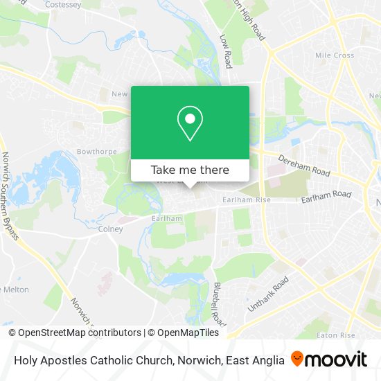 Holy Apostles Catholic Church, Norwich map