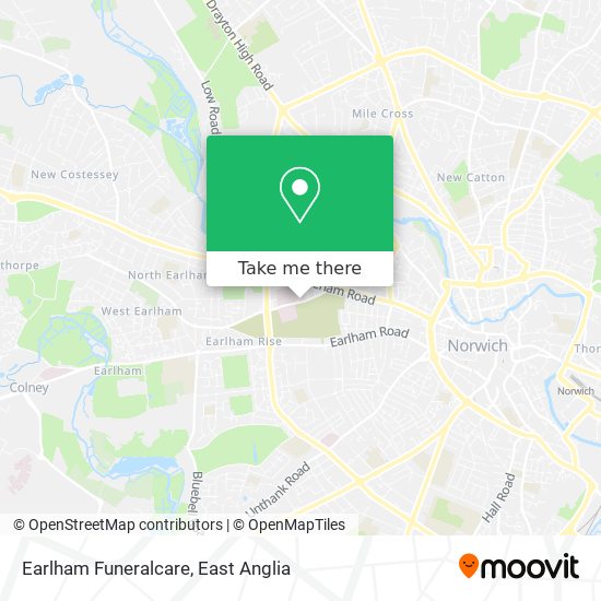 Earlham Funeralcare map