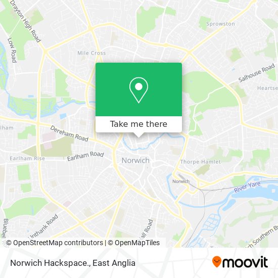 Norwich Hackspace. map