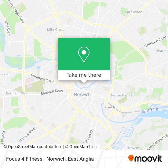 Focus 4 Fitness - Norwich map