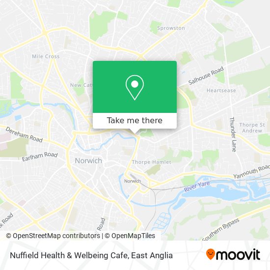 Nuffield Health & Welbeing Cafe map