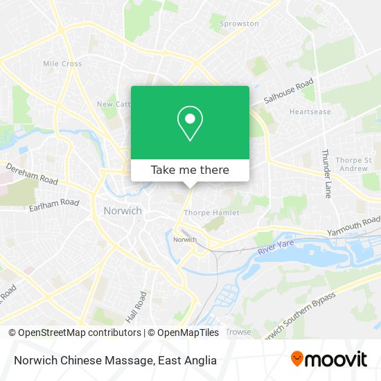 Norwich Chinese Massage map