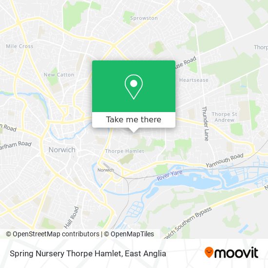 Spring Nursery Thorpe Hamlet map