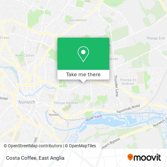 Costa Coffee map