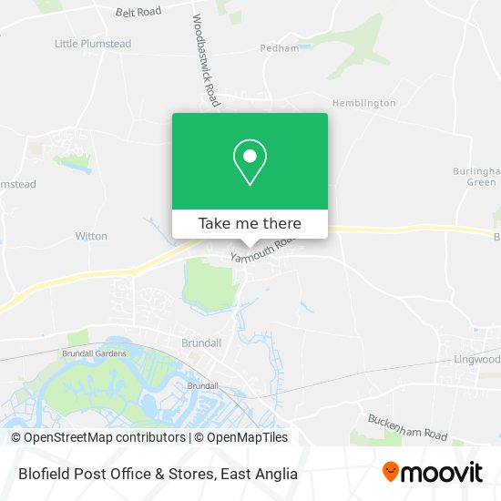 Blofield Post Office & Stores map