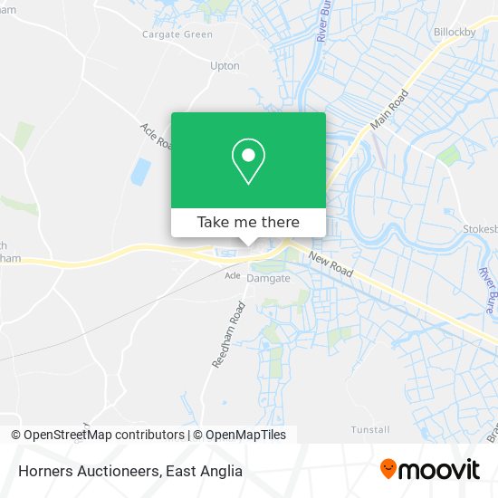 Horners Auctioneers map