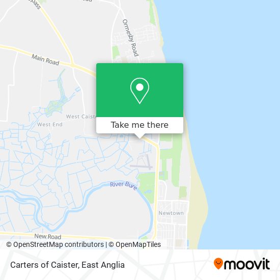 Carters of Caister map