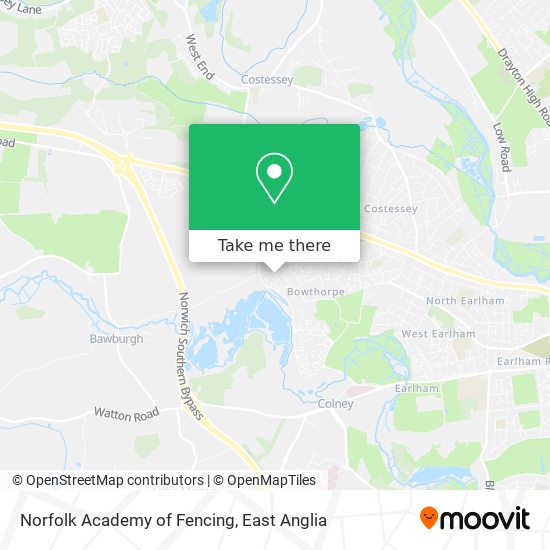 Norfolk Academy of Fencing map