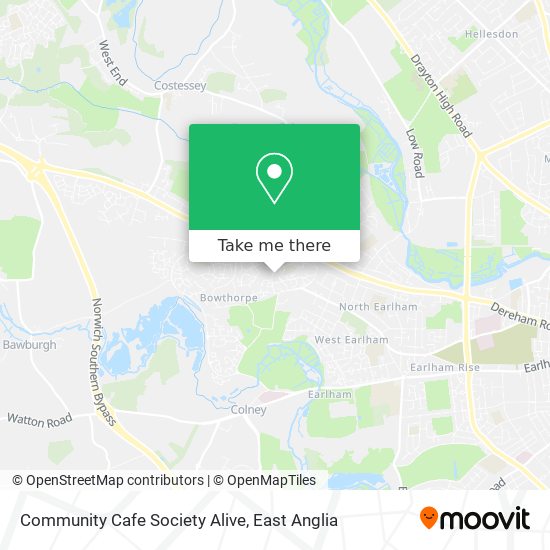 Community Cafe Society Alive map