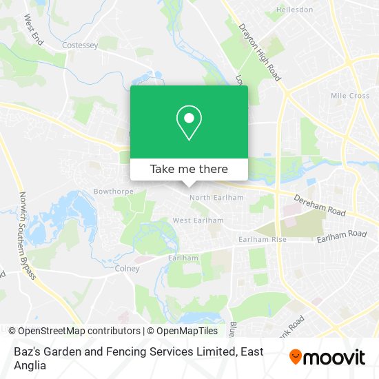 Baz's Garden and Fencing Services Limited map